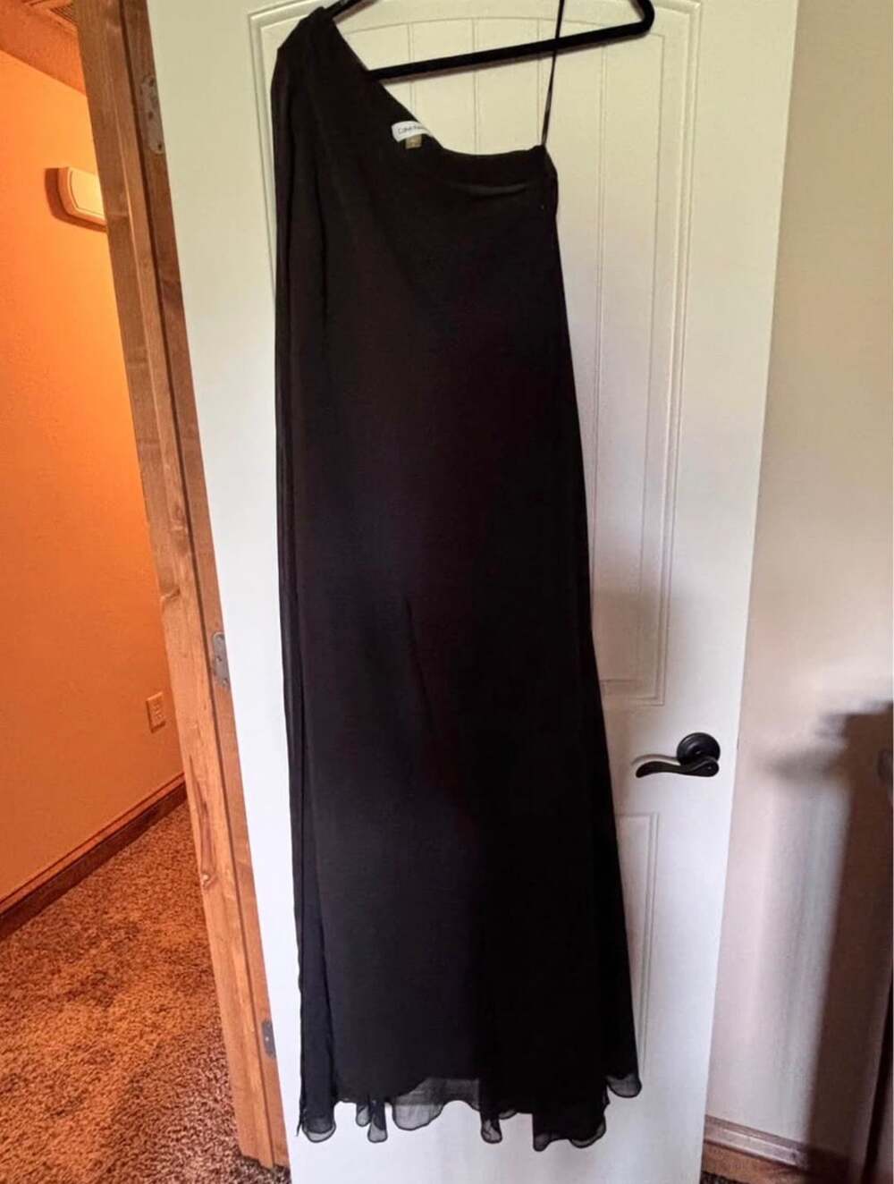 Calvin Klein One Shoulder Jumpsuit Black sz8